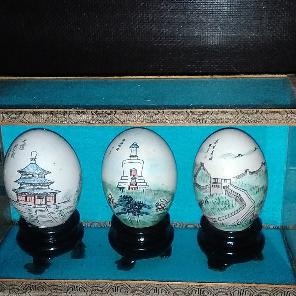 Japanese one of a kind Painted Eggs